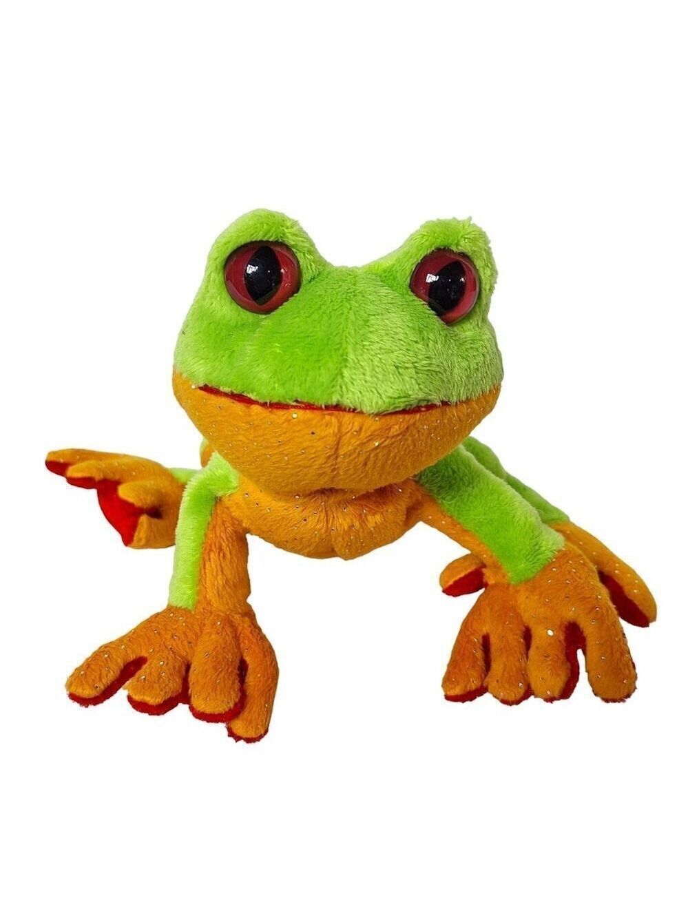 Ganz Lil Kinz Green Gold Tree Frog Plush 6.5 Inch